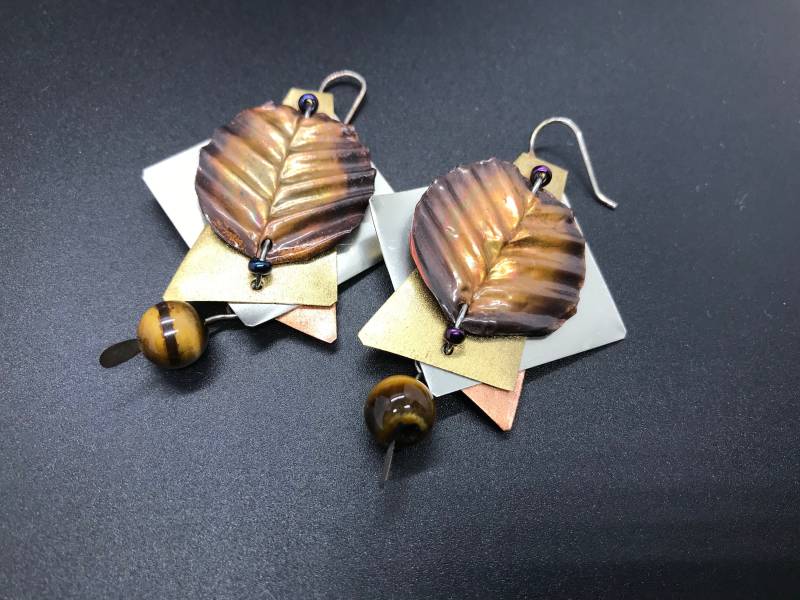 Einzigartige Messing Kupfer Ohrringe von IvansJewelry