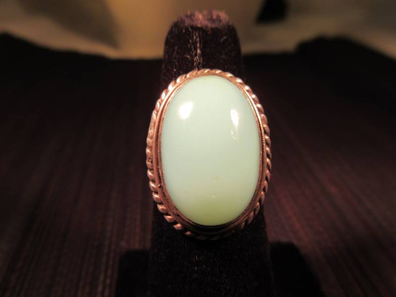 Modernist Sterling Silber Aquamarin Achat Ring - 5 von IvansJewelry