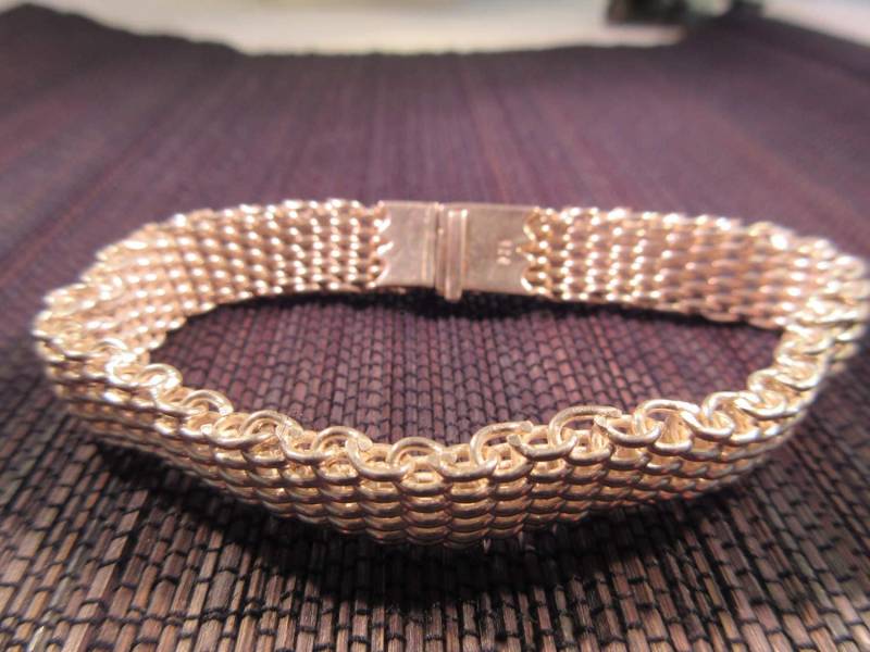 Retro Kette Briefkette Sterling Silber Armband - Schwer von IvansJewelry