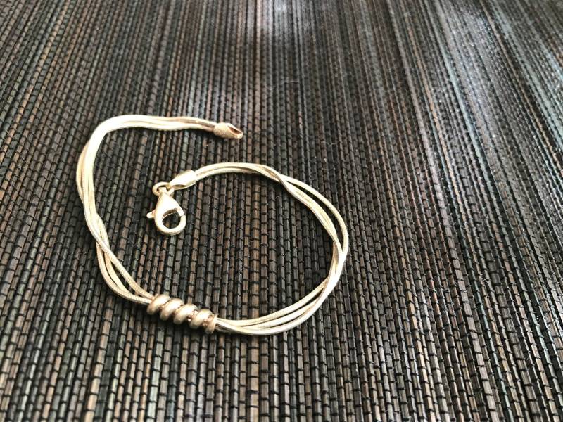 Schlichtes Sterling Silber Armband von IvansJewelry