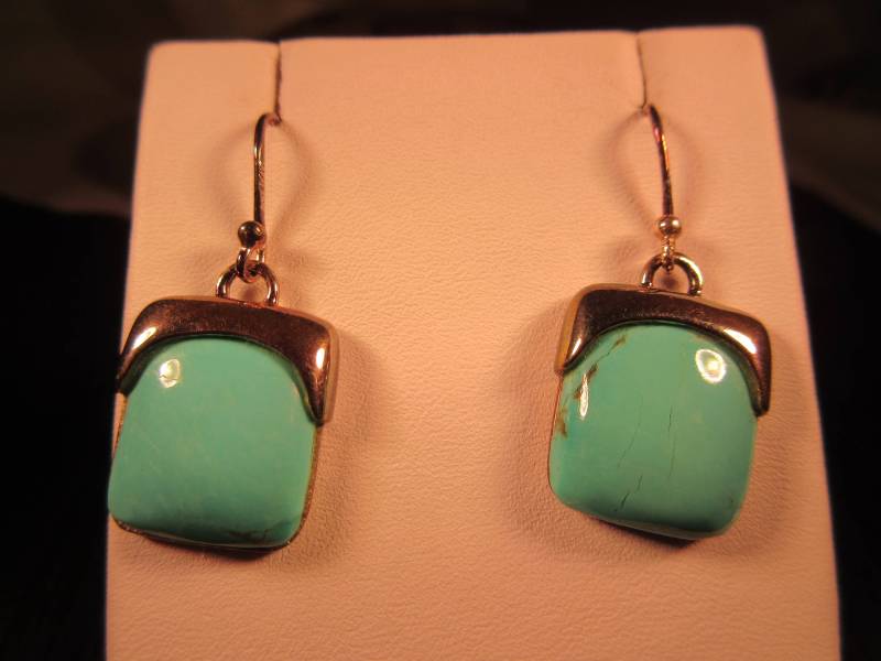 Schöne Retro Sterling Silber Türkis Ohrringe von IvansJewelry