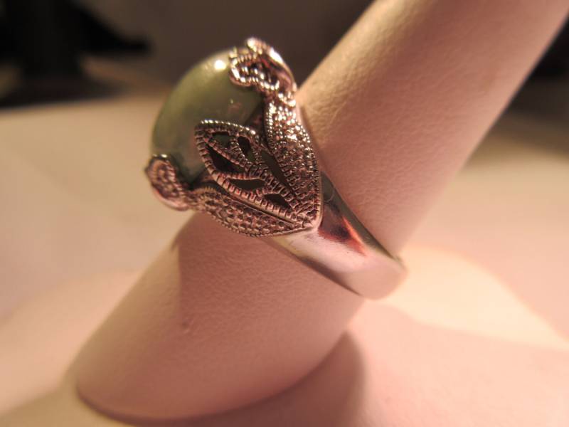 Vintage Sterling Silber Und Chalcedon Ring von IvansJewelry