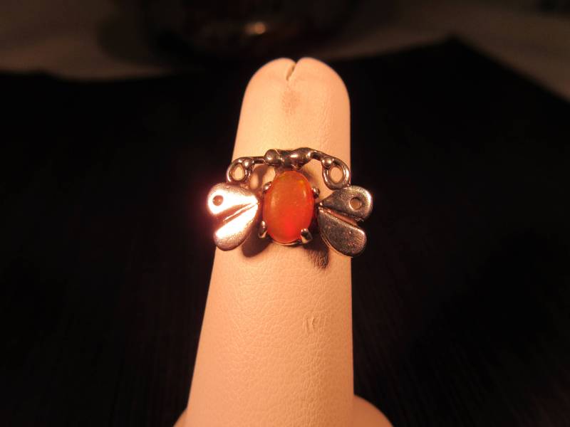 Zarter Kleiner Sterling Silber Schmetterling Ring - 6 von IvansJewelry