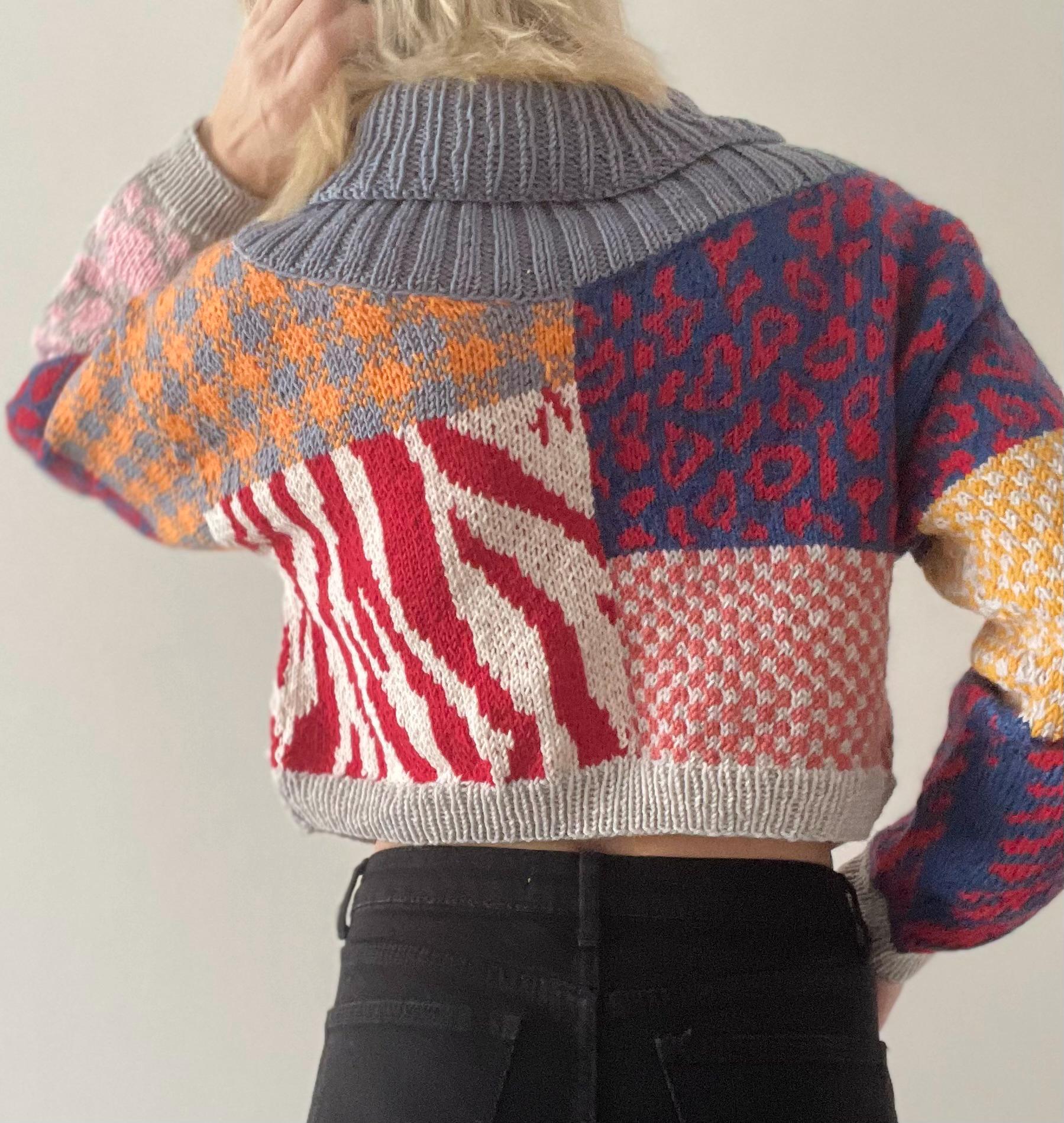 Fair Isle Pullover Handgestrickter Rollkragenpullover Cropped Patchwork Versandfertig Handgemachter Fair Isle Pullover Handgestrickter Rollkragenpullover Cropped Patchwork Versandfertig Handgemachter von IvettyKcraft