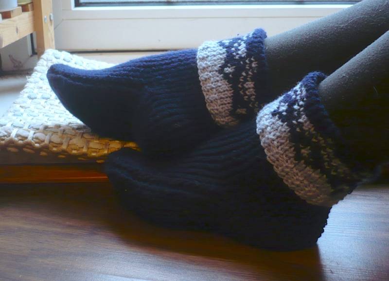 Fair Isle Socken Handgestrickte Knöchellange Wollmischung Fair Isle Socken Handgestrickte Knöchellange Wollmischung von Ivolgaknits