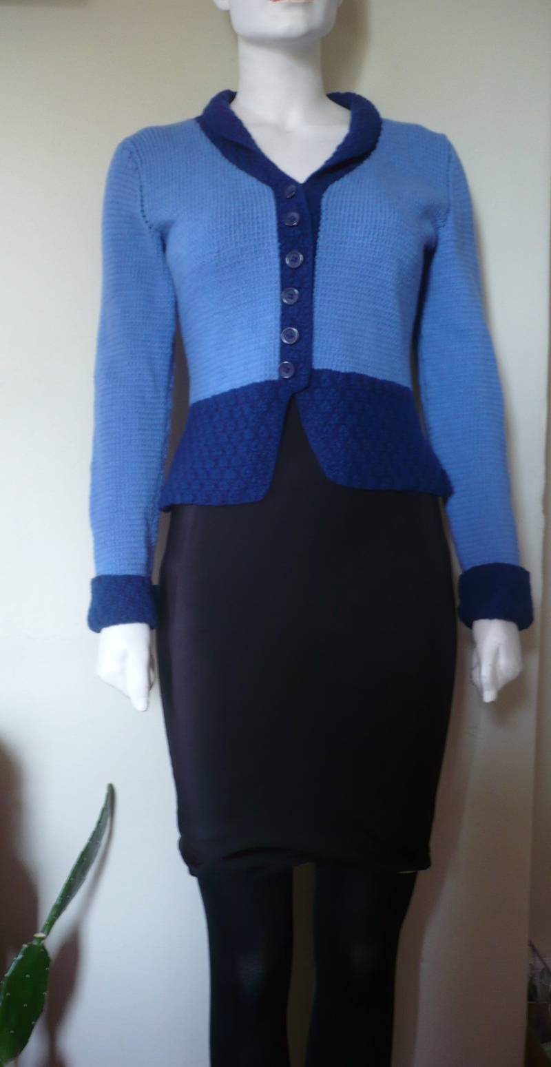 Frauen Damen Cardigan Jacke Oxford 1940Er Jahre Größe S Vintage Style Handgestrickte Wolle von Ivolgaknits