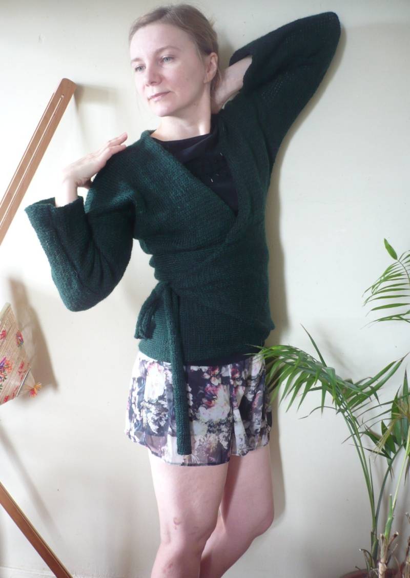 Frauen Damen Wrap Cardigan Jacke Pullover Hand Gestrickt Wolle von Ivolgaknits