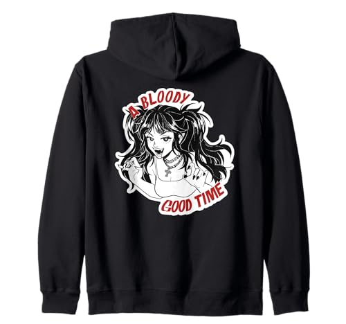 Vampir Goth Girl Retro Horror Manga Bloody Bites Dark Kapuzenjacke von Ivy Dolamore
