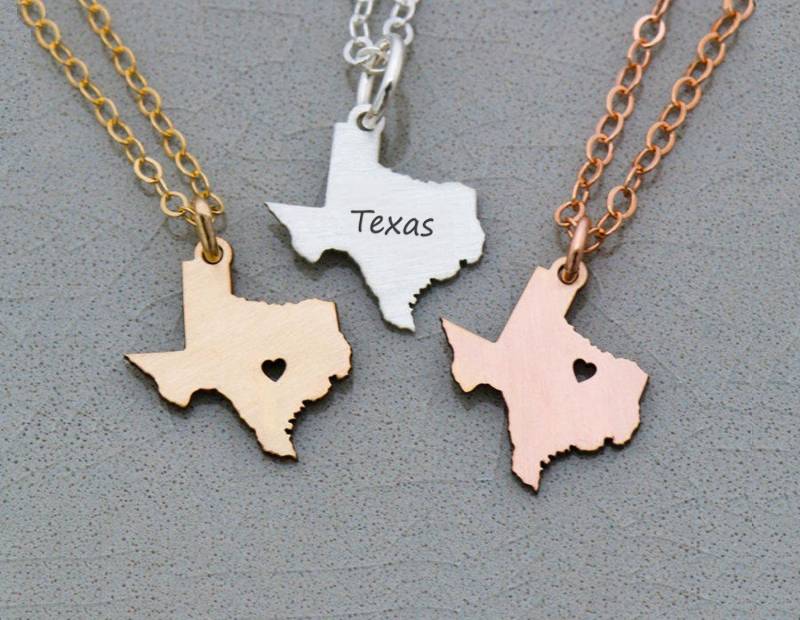 925 Sterling Silber Texas Halskette Personalisierte Heimatstadt Geschenk 925 Sterling Silber Texas Halskette Personalisierte Heimatstadt Geschenk von IvyByDesign