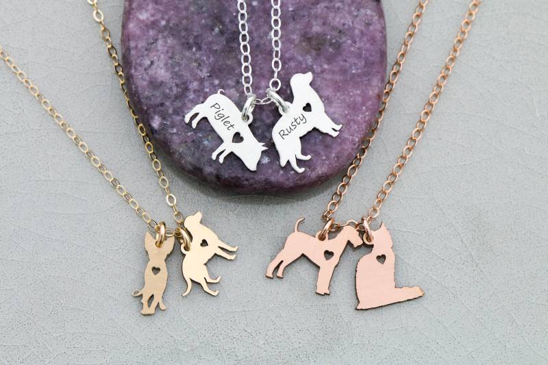 Personalisierte Haustier Anhänger Halskette Sterling Silber Hund Katze Gedenkschmuck Personalisierte Haustier Anhänger Halskette Sterling Silber Hund Katze Gedenkschmuck von IvyByDesign