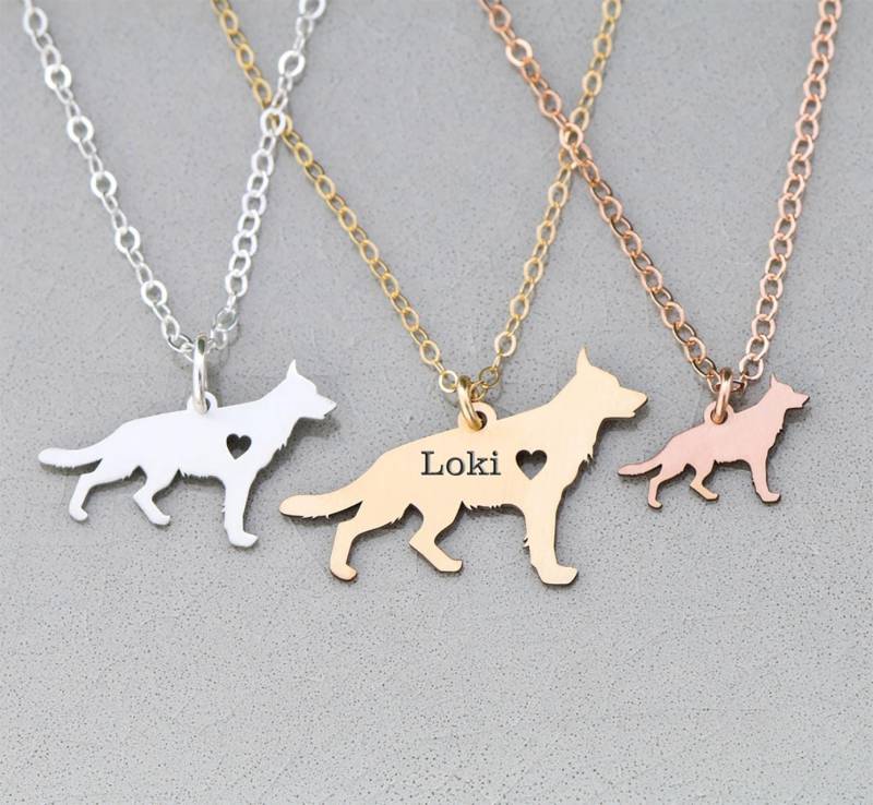 Schäferhund Halskette Personalisierter Hund Schmuck, Halskette Für Mama Oder von IvyByDesign