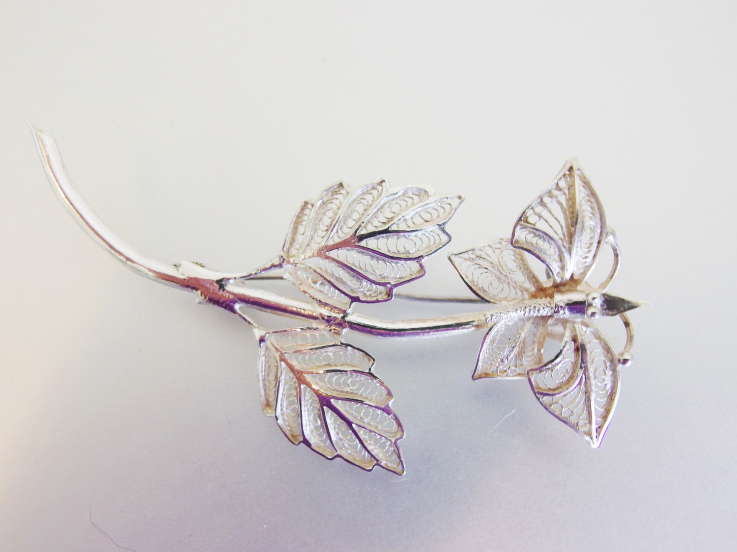 Hübsche Vintage 900 Silber Schmetterling Blume Brosche Hübsche Vintage 900 Silber Schmetterling Blume Brosche von IvyCottage2U