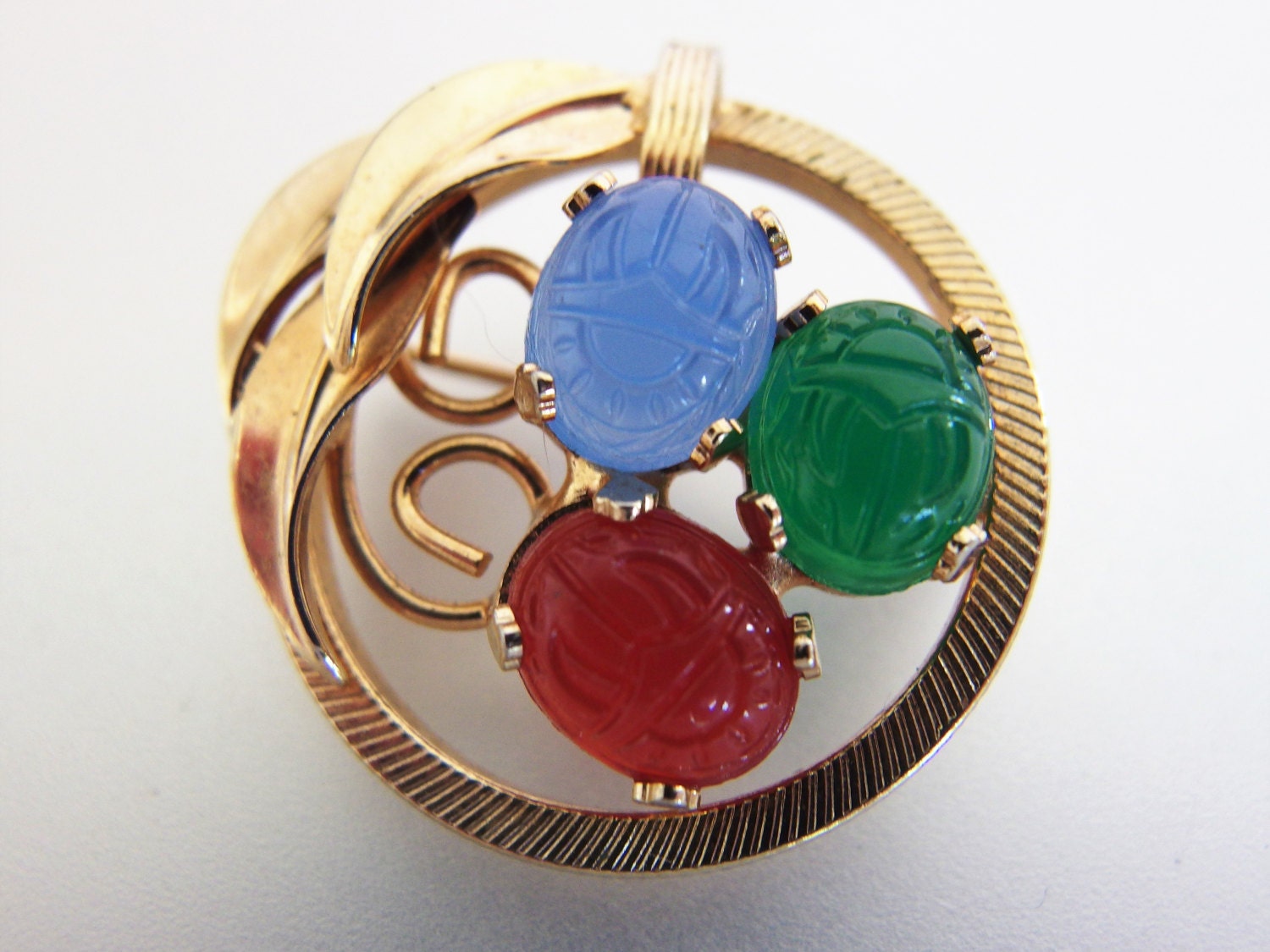 Vintage Obst Salat Skarabe Kreis Pin Vintage Obst Salat Skarabe Kreis Pin von IvyCottage2U