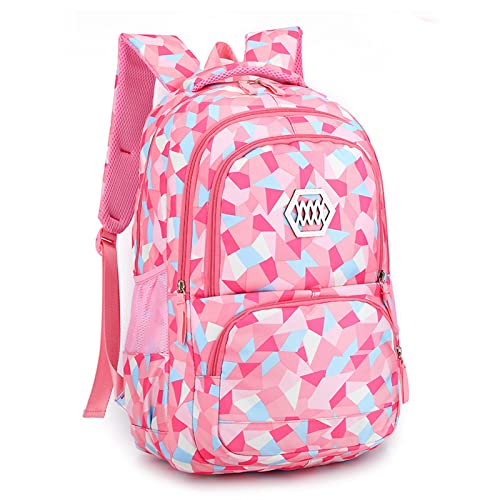 Schulrucksack Mädchen Teenager Schultaschen Jungen Ranzen Ergonomischem Kinder Rucksäcke Verweilen Druck Schulranzen für 8 10 15 Jahre School Bags for Boys Girls Schulranzen Groß für Schule von IvyH