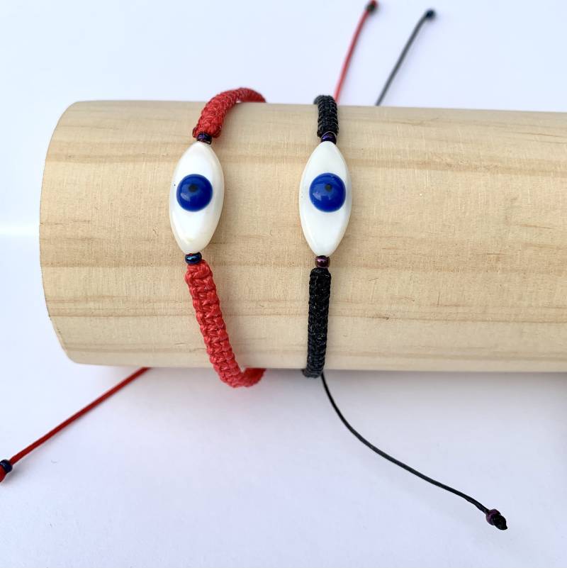 Perlmutt Armband-Evil Eye Armband-Perlmutt Böses Auge Armband-Handmade Armband-Schutzende Armband-Glück Armband von IvyMoonDesignsShop