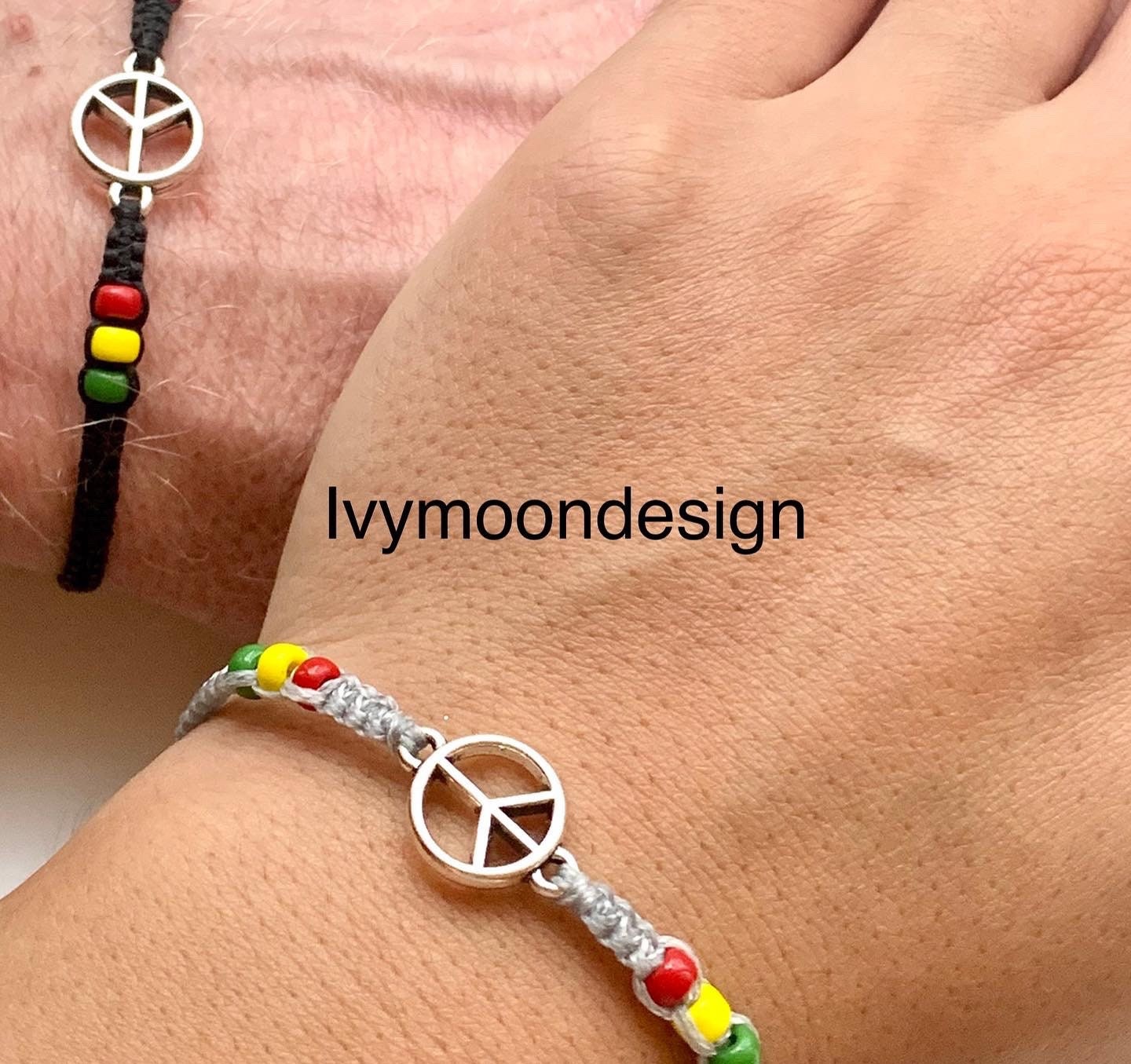 Reggae Armbänder-Peace Armbänder Symbol-Paare Armbänder-Passende Armbänder-Bff Armbänder-Rastafari Armbänder-Reggae Stil-Reggae Farben Reggae Armbänder-Peace Armbänder Symbol-Paare Armbänder-Passende Armbänder-Bff Armbänder-Rastafari Armbänder-Reggae Stil-Reggae Farben von IvyMoonDesignsShop