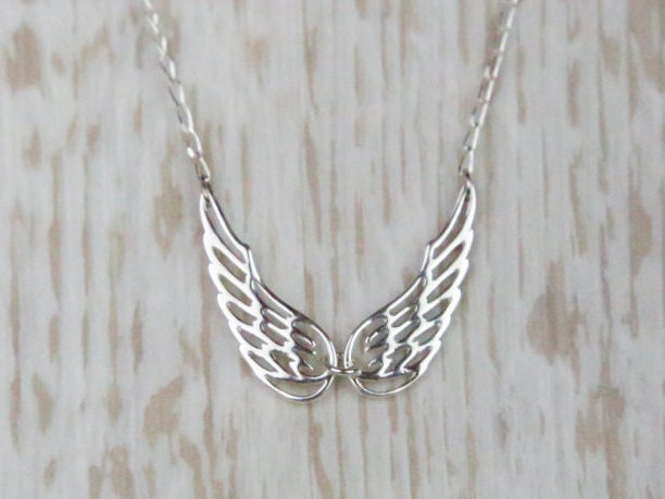 Engel Flügel Anhänger Halskette in Sterling Silber, Silber Engel Flügel, Flügel Kette, Kette Engel Flügel Anhänger Halskette in Sterling Silber, Silber Engel Flügel, Flügel Kette, Kette von IvyStoneCreative
