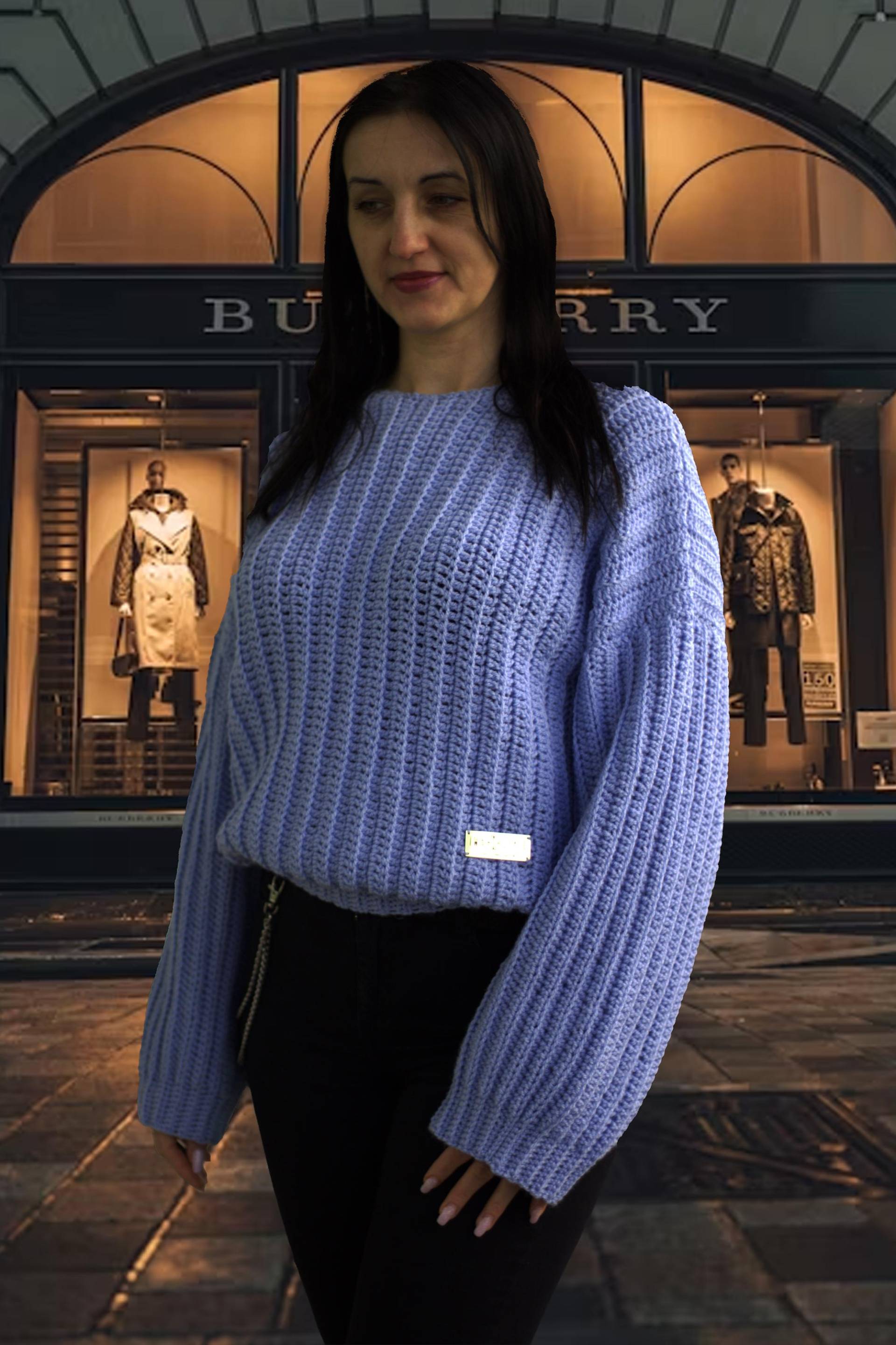 Luxury Handmade Crochet Sweater - Minimalist & Chic Knitwear Luxury Handmade Crochet Sweater - Minimalist & Chic Knitwear von IwaStyleShop