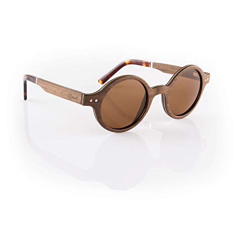 iWood Sonnenbrille aus Holz/Echtholz/Echtholzbrille/Holzbrille - Modell 11 Walnuss - für Damen und Herren - UV400 mit Polarisationsfilter (polarisiert) - Brillenmanufaktur aus Deutschland von Iwood