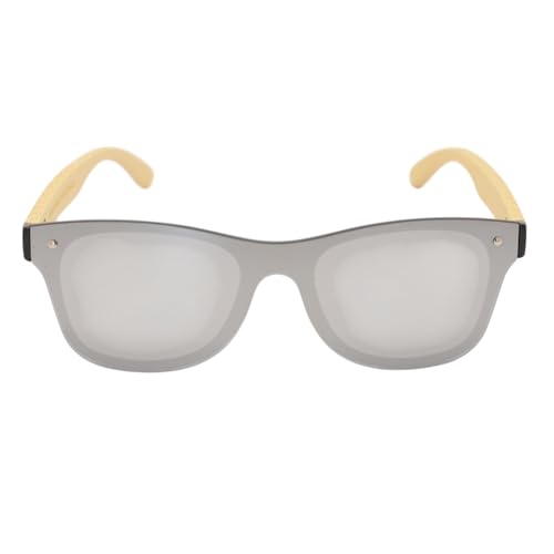 Ixe&Me Unisex verspiegelte Sonnenbrille für Damen und Herren, 99 % UVA- und UVB-Schutz, teilweise aus schnell wachsendem Bambusholz, erhältlich in Grau, Blau und Rosa., silber Ixe&Me Unisex verspiegelte Sonnenbrille für Damen und Herren, 99 % UVA- und UVB-Schutz, teilweise aus schnell wachsendem Bambusholz, erhältlich in Grau, Blau und Rosa., silber von Ixe&Me