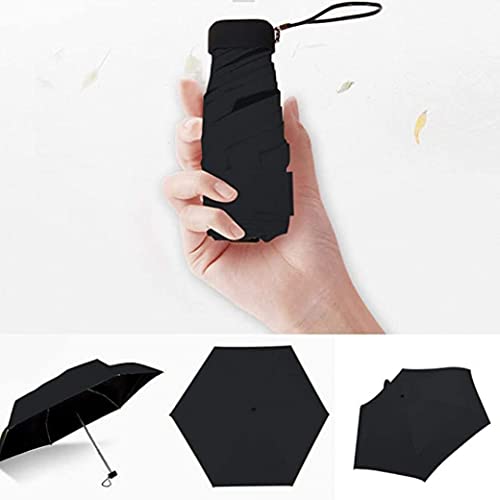 6 Ribstravel Sun & Rain Regenschirm Mini Klappe Reise kompakt und Leichter UV -Schutz klar von Ixppidxi