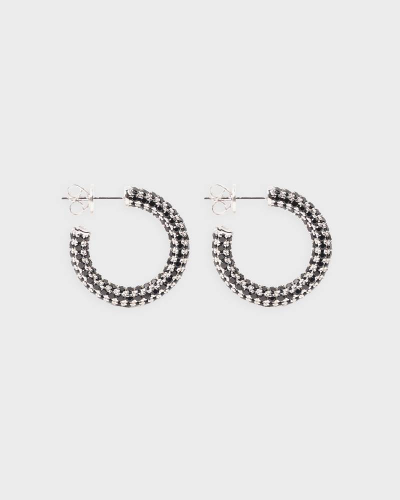Izabel Display Earring Colorful Hoop Black von Izabel Display