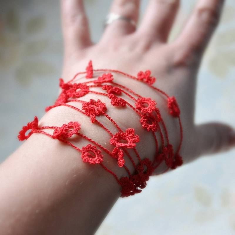Jordanita Armband in Rot Jordanita Armband in Rot von IzabelaRocks