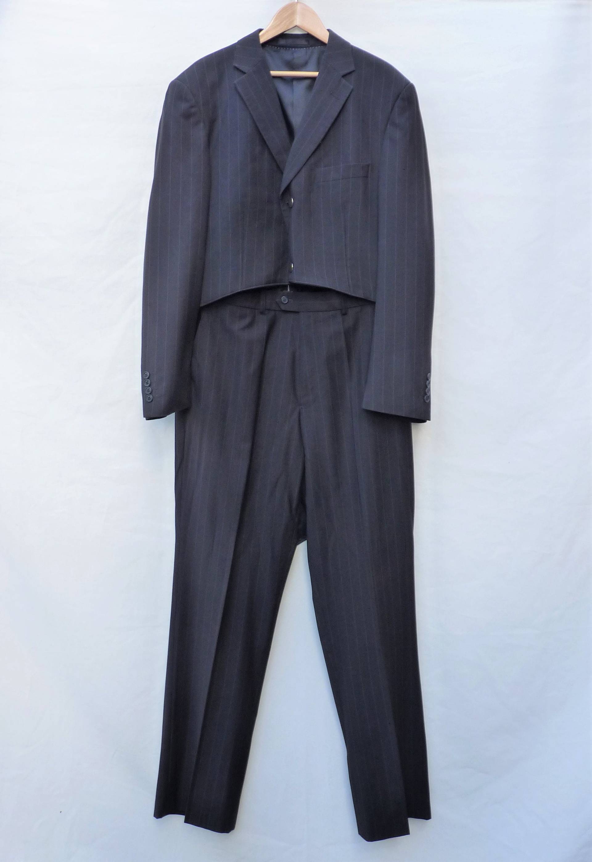 Herrenanzug Brust 42 "R, Hose 36" R Upcycled Schwarz-Weiß Gestreifter Tailcoat, Alptraum Vor Weihnachten Jack Skellington Cosplay Herrenanzug Brust 42 "R, Hose 36" R Upcycled Schwarz-Weiß Gestreifter Tailcoat, Alptraum Vor Weihnachten Jack Skellington Cosplay von Izanaecocrafts