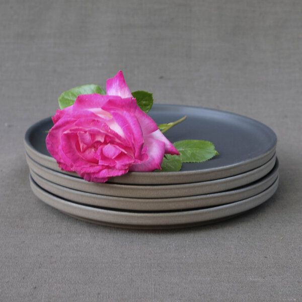 Izanami Tableware Handgemachter Großer Teller 4-6-8 Set (⌀ 25,5 cm) aus Steinzeug - Lietzensee von Izanami Tableware