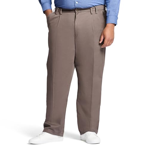 IZOD Herren 45b6003 American Chinohose mit doppeltem Bund, Oliv/Blatt für Mich (Leaf It to Me), 46W / 30L von Izod