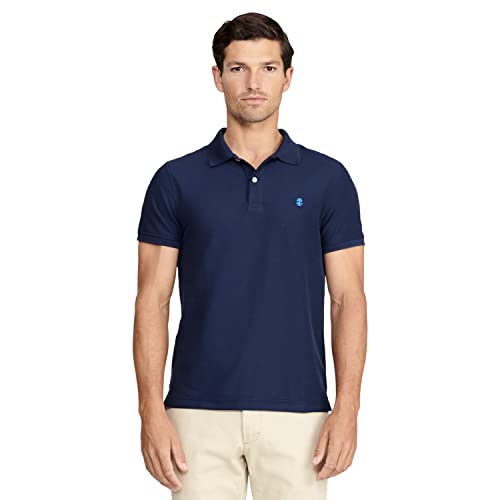 IZOD Herren Advantage Performance Solid Polo Bluse, Peacoat, Small Schlank von Izod