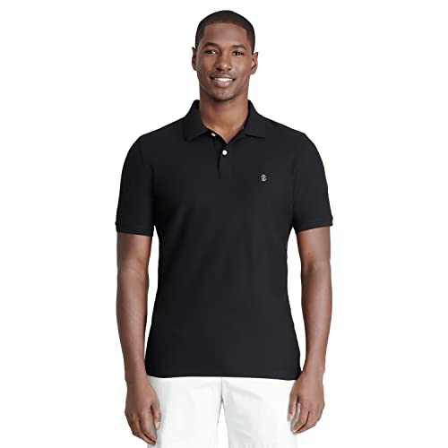 IZOD Herren Advantage Performance Solid Polo Bluse, schwarz, XX-Large Schlank von Izod