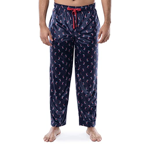 IZOD Herren Lite Touch Schlafanzughose aus Fleece Pyjamahose, Marineblau/Boot, Medium von Izod