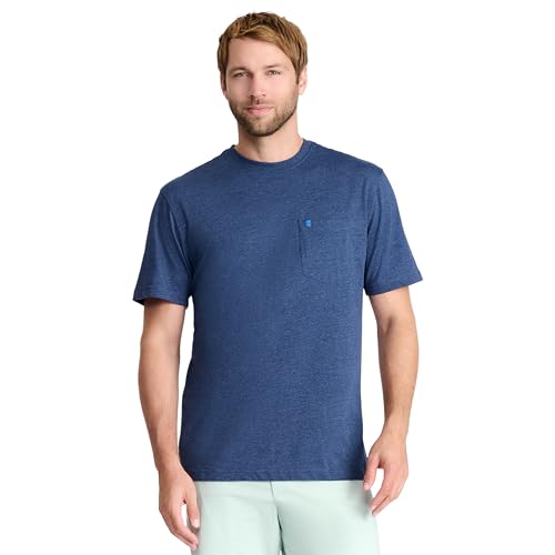 IZOD Herren Saltwater, kurzärmelig, mit Tasche T-Shirt, Club Blue, X-Groß von Izod