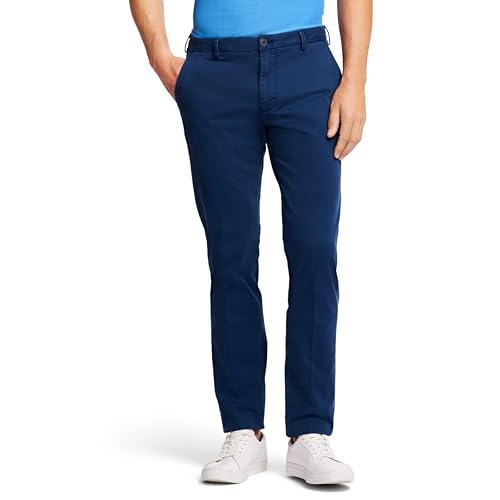 IZOD Herren Saltwater Stretch Flat Front Chino Pant Lässige Hose, Cadet Navy Slim, 36W / 30L von Izod