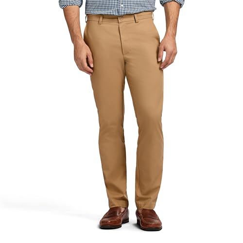 Izod Herren American Chino Flat Front Straight Fit Lässige Hose, French Khaki, 36W / 30L von Izod
