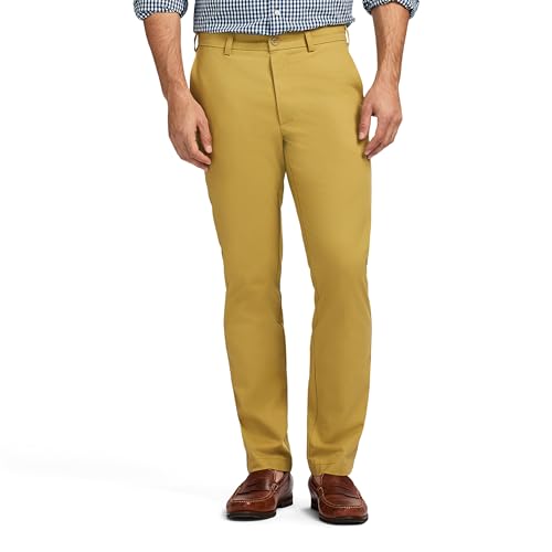 Izod Herren American Chino Flat Front Straight Fit Pant Lässige Hose, Khaki, 33W / 32L Izod Herren American Chino Flat Front Straight Fit Pant Lässige Hose, Khaki, 33W / 32L von Izod
