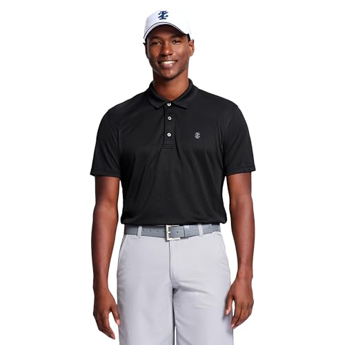 Izod Herren Performance Golf Grid Polo Polohemd, Schwarz, Klein von Izod