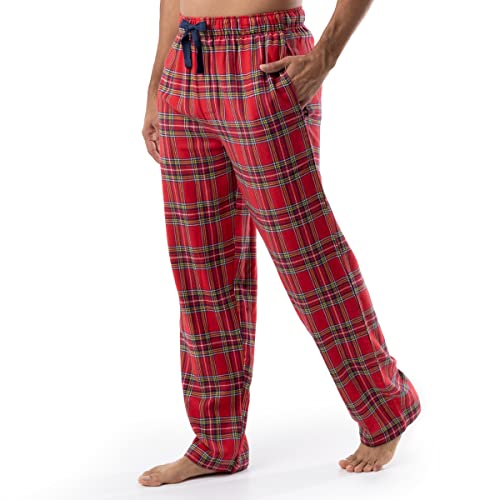 IZOD Herren Schlafhose aus gewebtem Flanell Pyjamahose, rotem Karo, XXX-Large von Izod