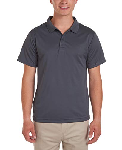 IZOD Herren Short Sleeve Performance Polo Poloshirt, anthrazit, (48 DE/50 DE) L von Izod