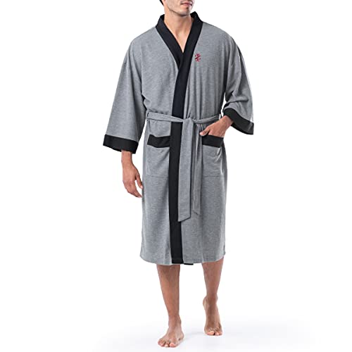 IZOD Herren-Kimono, Waffelpiqué, Meliert, Grau, XXL/3XL von Izod