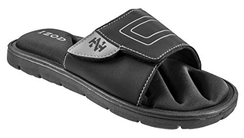 Izod Memory-Schaum-Sandalen für Herren, verstellbare Poolrutsche für den Innen- und Außenbereich, Größe 7–8 von Izod