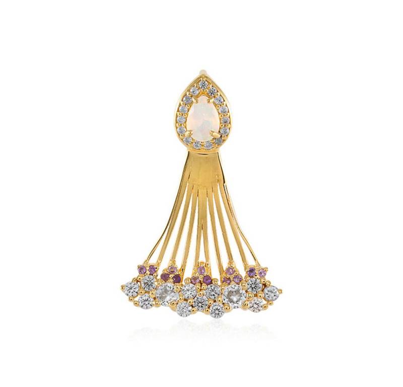 Cavill Kettenanhänger Cavill Tropfenanhänger 925 Silber vergoldet 1,38 ct Zirkon Amethyst (1-tlg) von Cavill