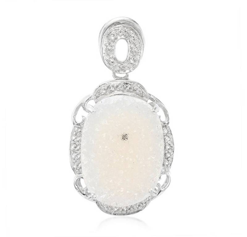 Cavill Kettenanhänger Cavill Silberanhänger mit 27,77 ct Glitzer-Achat & Weißtopasen (1-tlg) von Cavill