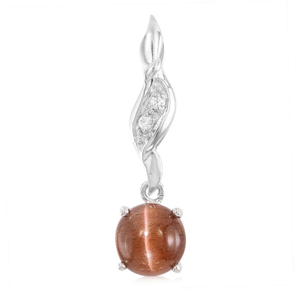 Cavill Kettenanhänger Cavill Skapolith-Katzenauge Anhänger, 925 Sterling, Zirkon 2,66 ct (1-tlg) von Cavill