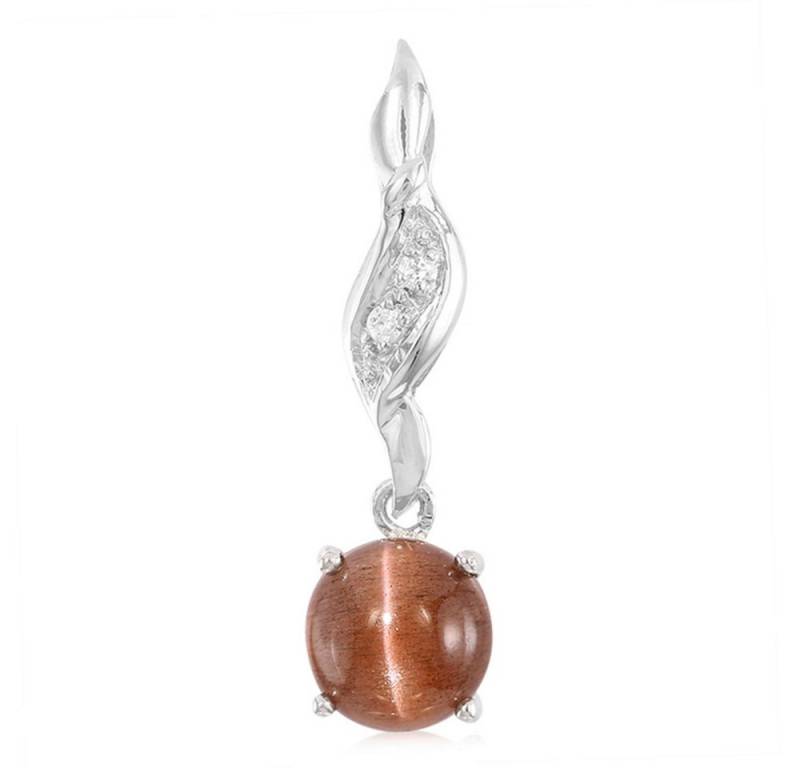 Cavill Kettenanhänger Cavill Skapolith-Katzenauge Anhänger, 925 Sterling, Zirkon 2,66 ct (1-tlg) von Cavill