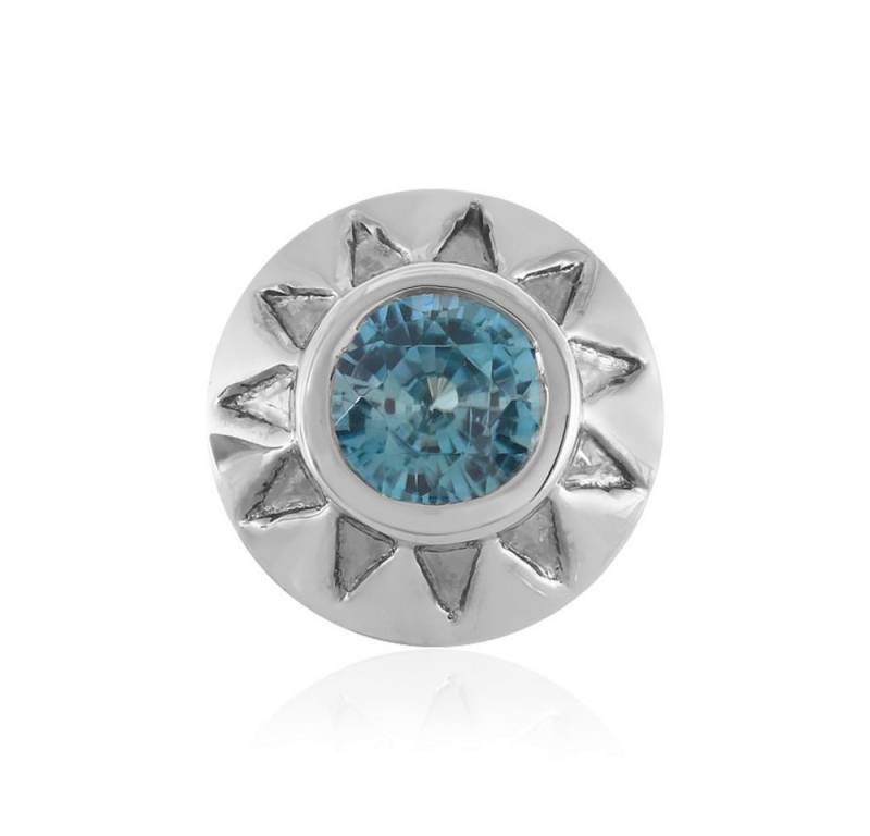 Cavill Kettenanhänger Ratanakiri-Zirkon 1,35 ct Rundschliff Silber Anhänger Türkisblau (1-tlg) von Cavill