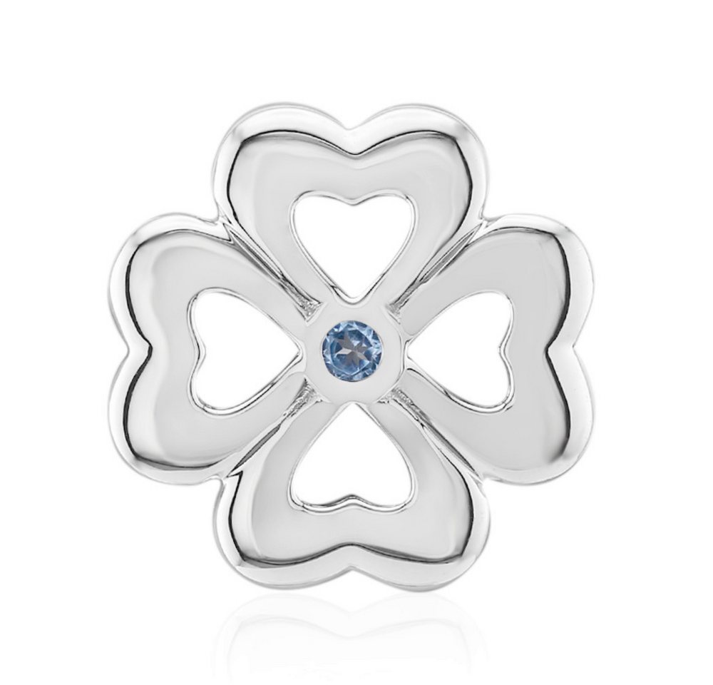 Cavill Kettenanhänger Cavill Silberanhänger Damen 0,07 ct Topas Blau Blume 925 Silber (1-tlg) von Cavill