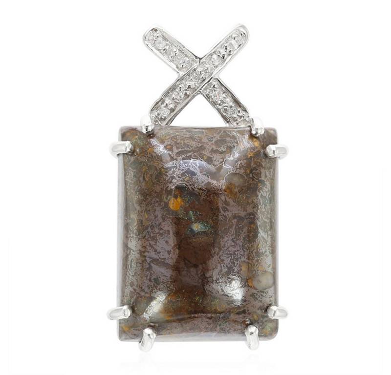 Cavill Kettenanhänger Cavill Dinosaurierquarz 19,57 ct Ring 925 Silber, Zirkon Damen (1-tlg) von Cavill