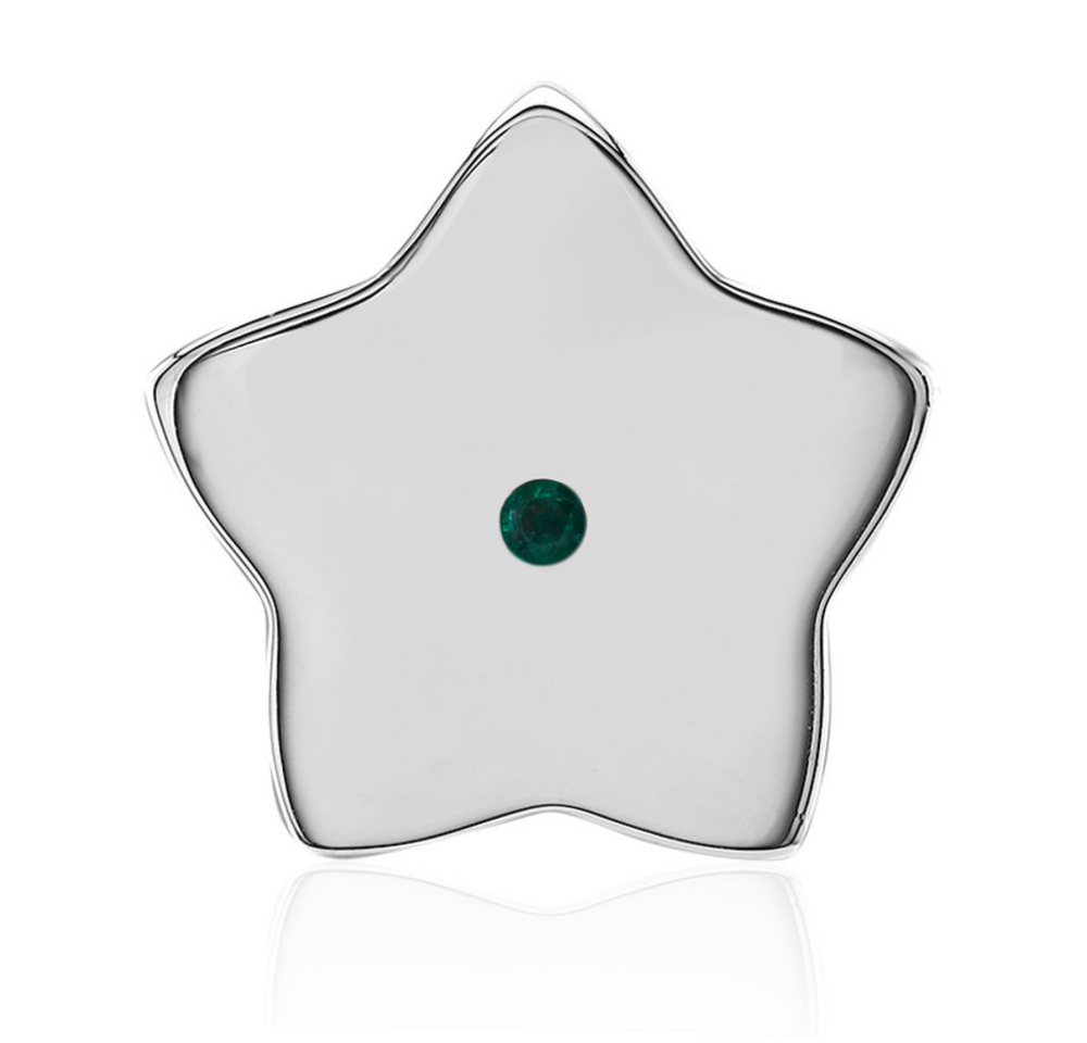 Cavill Kettenanhänger Cavill Sternanhänger 925er Silber, 0,04 ct Smaragd, grün, Damen (1-tlg) von Cavill